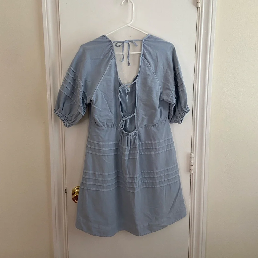 7 for all mankind blue babydoll dress - Picture 8 of 9